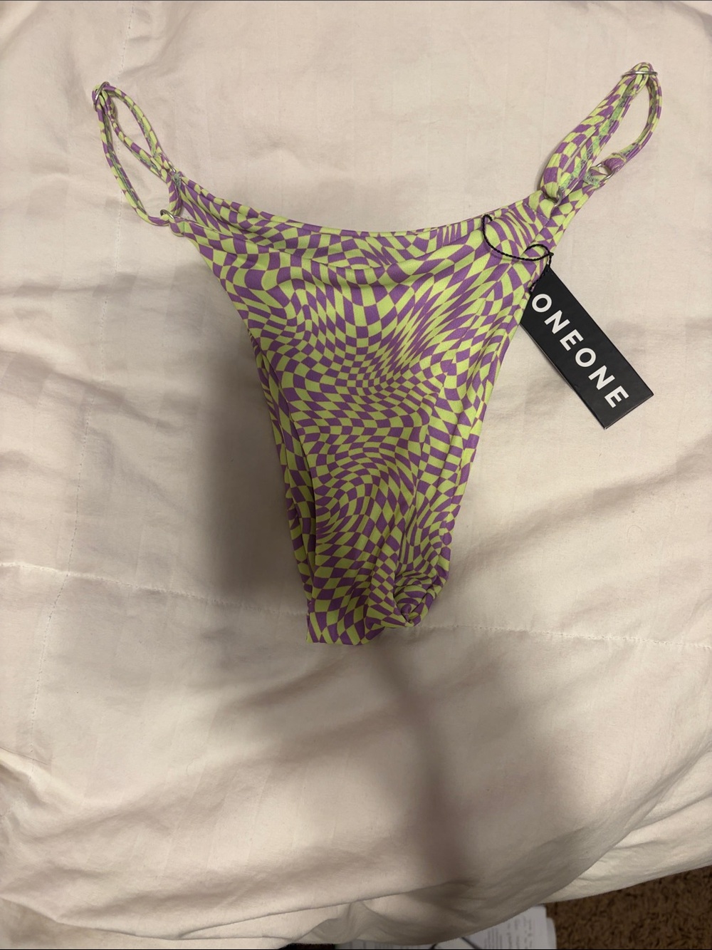 NWT Warped Checkerboard Bikini - Picture 2 of 3